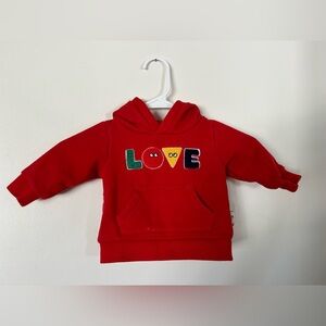 HBC Stripes Baby's Love Fleece Popover Love Hoodie 6-12 months